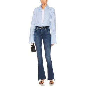 size29 Mother The Runaway Step Fray Manana Mi Amor Flare Blue Denim jeans